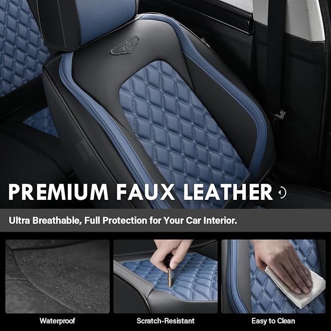 Universal Faux Leather Seat Covers — Full Set