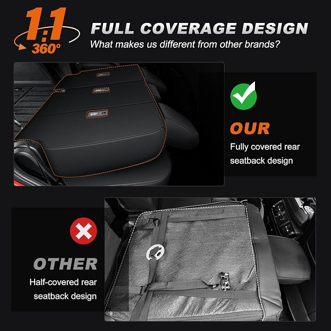 Faux Leather Seat Covers for Toyota 4Runner — Full Set — Black
