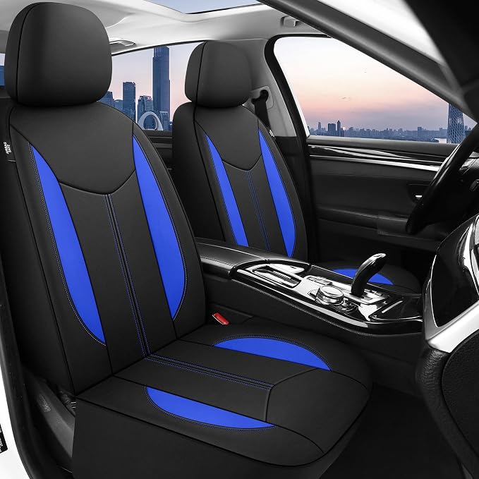 Universal Neoprene Seat Covers — Black / Blue