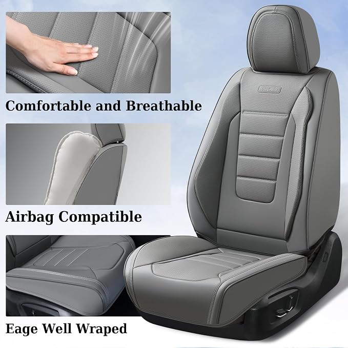 Universal Seat Covers — Full Set — Gray