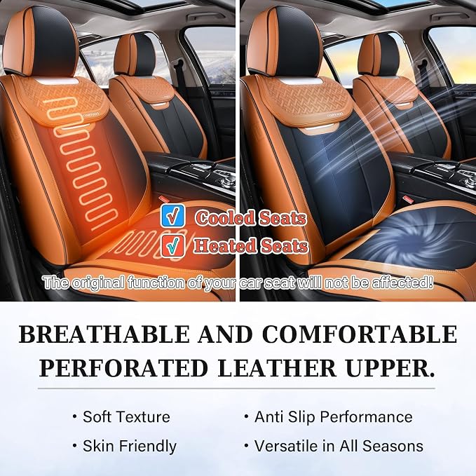 Universal Seat Covers — Full Set — Brown / Black
