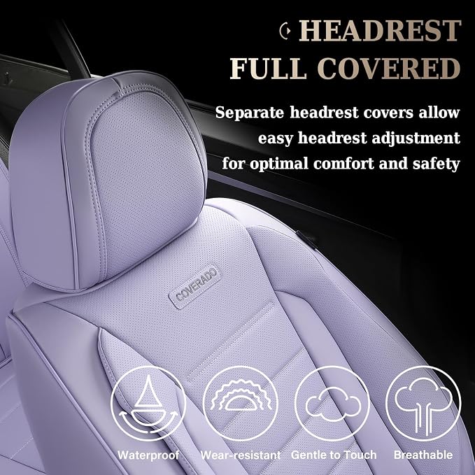 Universal Seat Covers — Front Seat — Purple