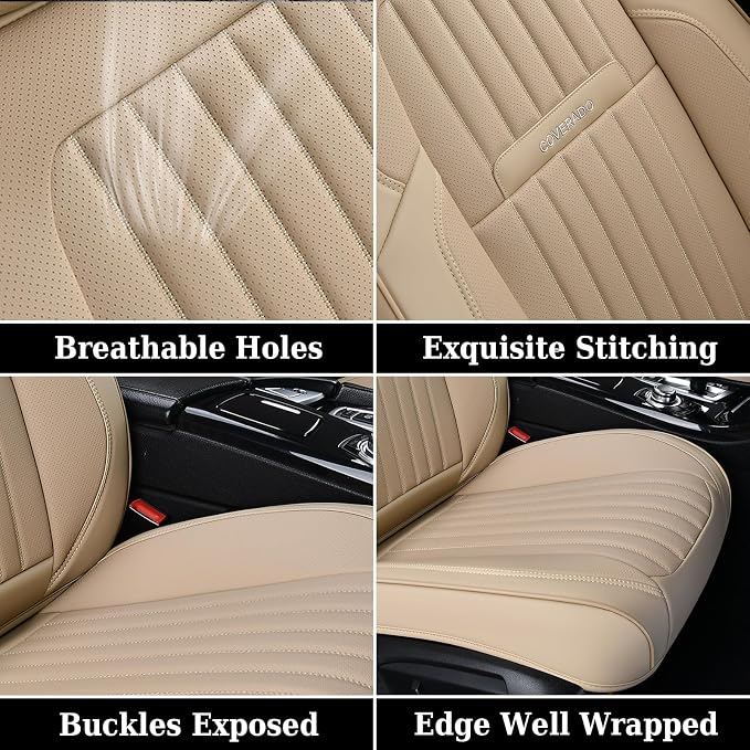 Universal Seat Covers — Front Seat — Beige