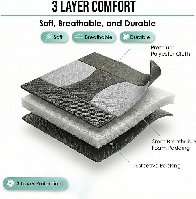 Universal Fabric Seat Covers — Full Set — Gray