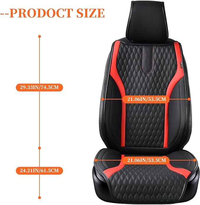 Universal Seat Covers — Front Seat — Black / Red