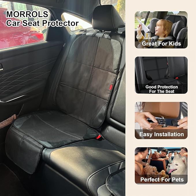 Child Car Seat Protector — Black