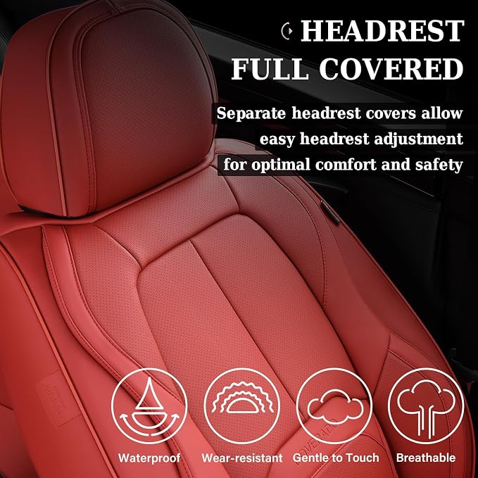 Universal Seat Covers — Full Set — Red