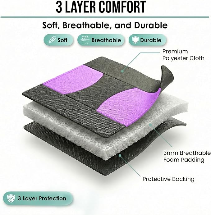 Universal Fabric Seat Covers — Full Set — Purple