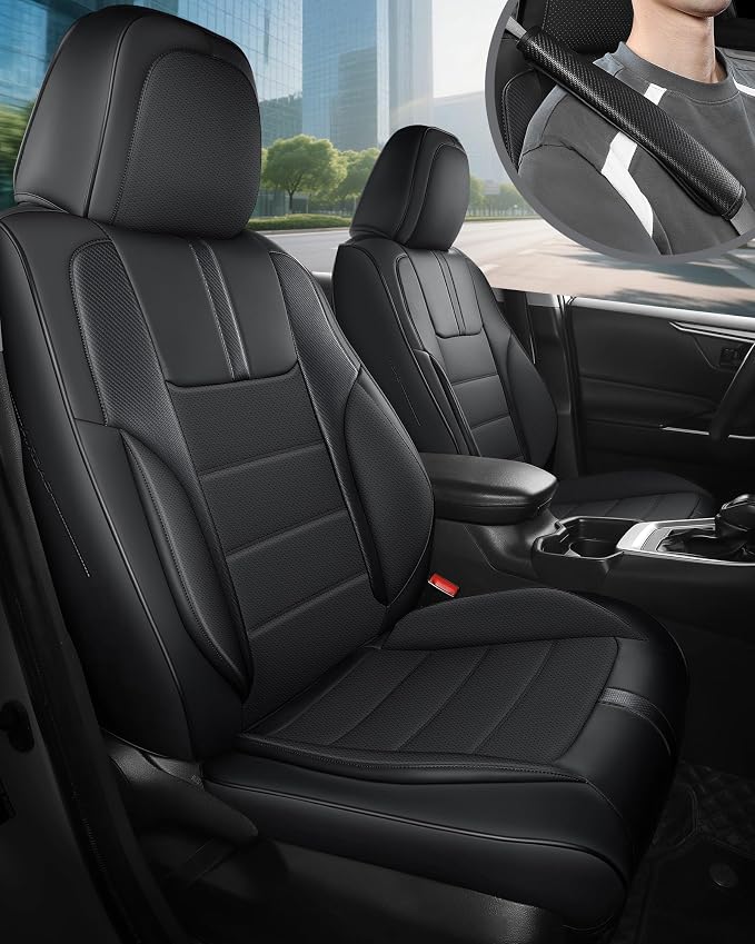 Universal Faux Leather Seat Covers — Front Seat
