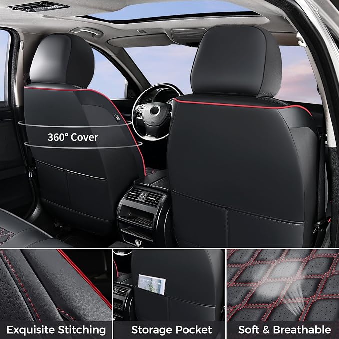 Seat Covers for Jeep Wrangler — Full Set — Red