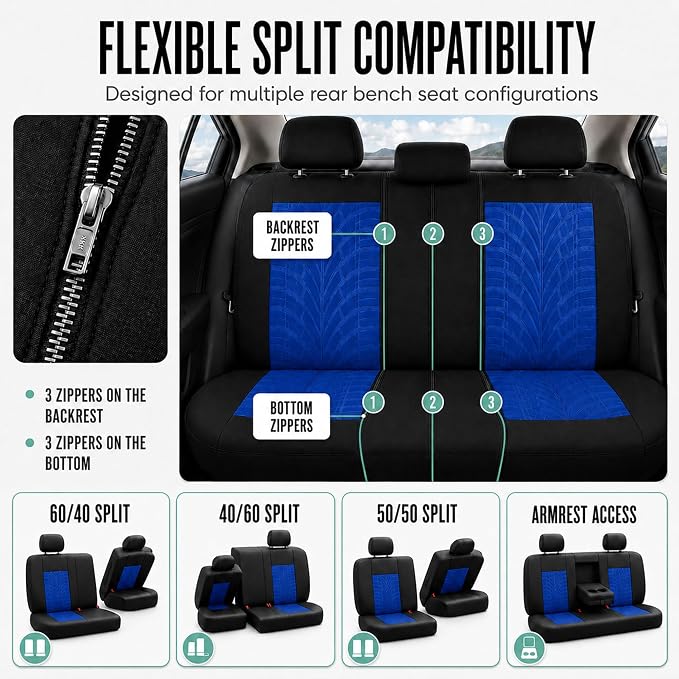 Universal Seat Covers — Blue