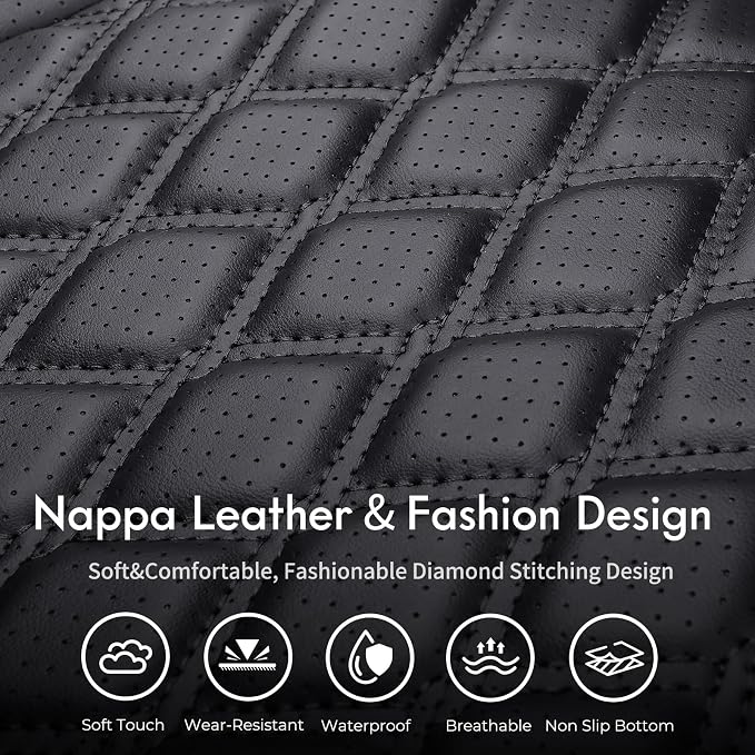Faux Leather Seat Covers for Jeep Wrangler — Front Seat — Black