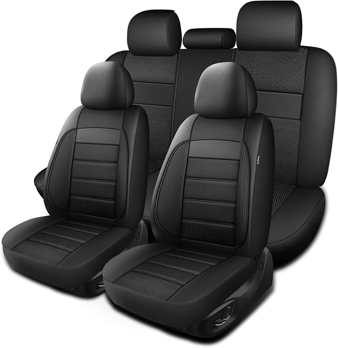 Universal Fabric Seat Covers — Black