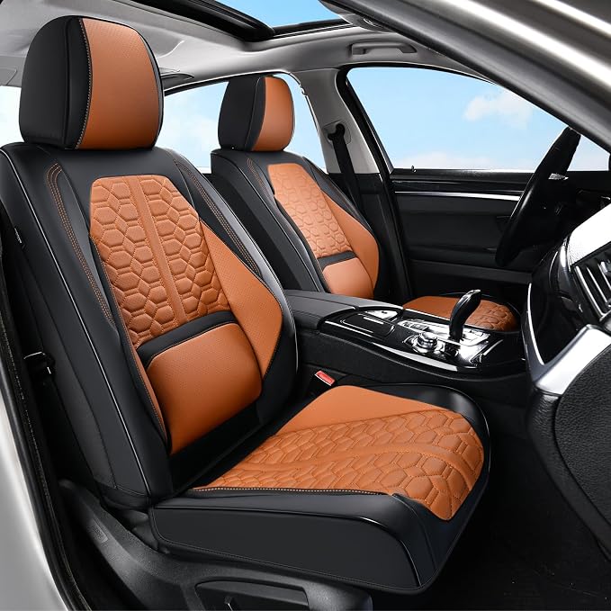 Universal Seat Covers — Front Seat — Black / Brown