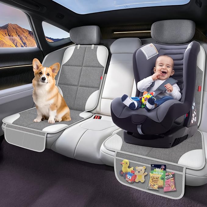 Child Car Seat Protector — Gray