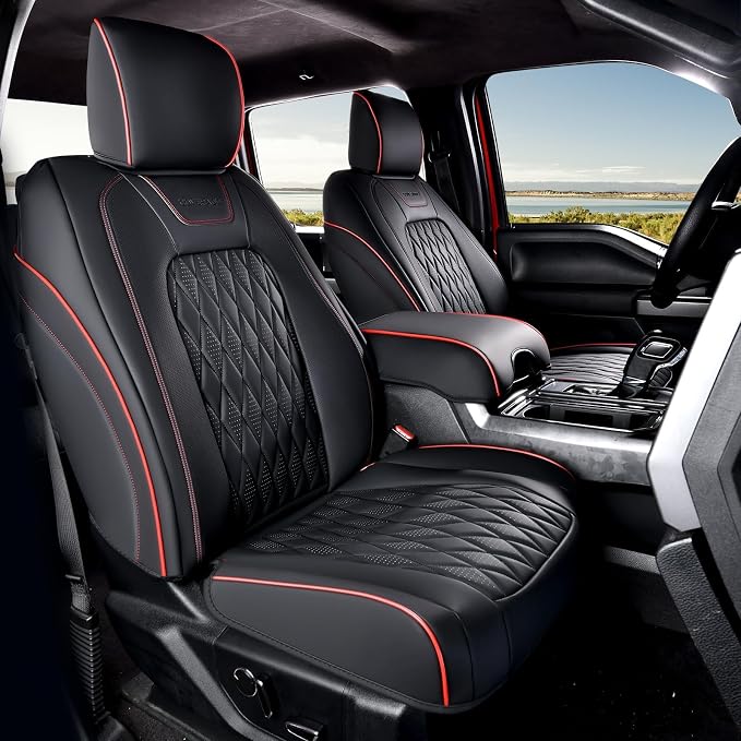 Seat Covers for Multiple Vehicles — Full Set — Red