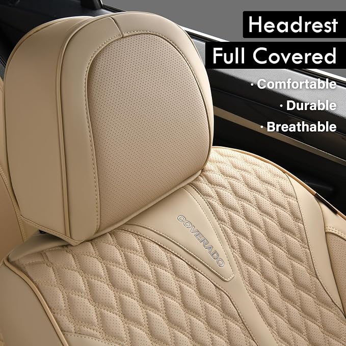 Universal Seat Covers — Full Set — Beige