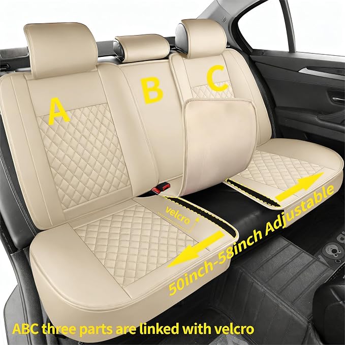 Universal Seat Covers — Full Set — Beige
