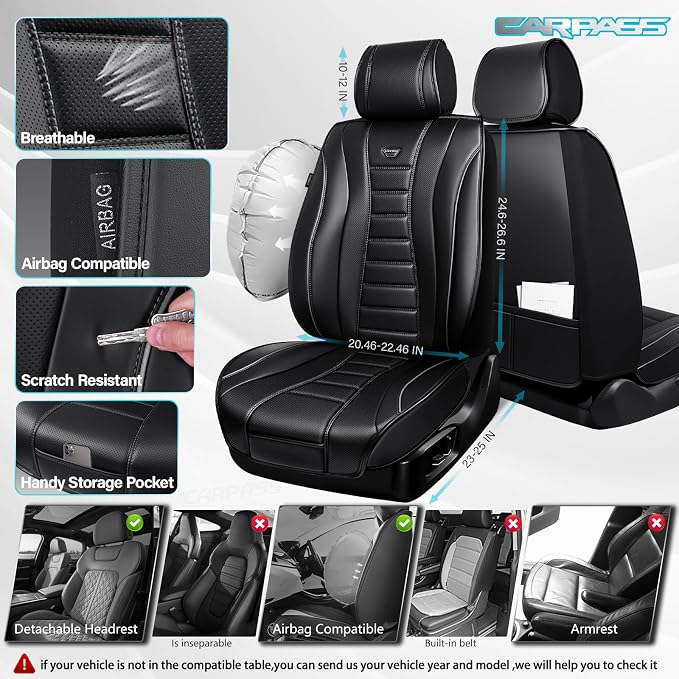 Universal Seat Covers — Full Set — Black