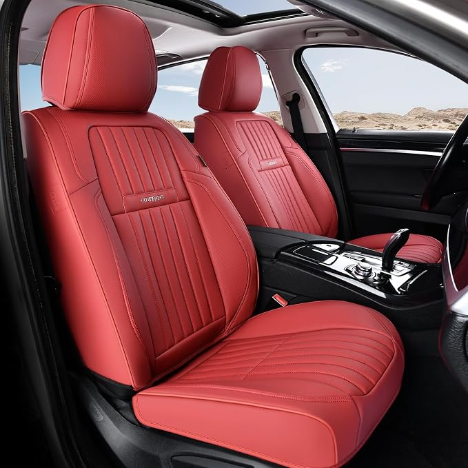 Universal Seat Covers — Front Seat — Red