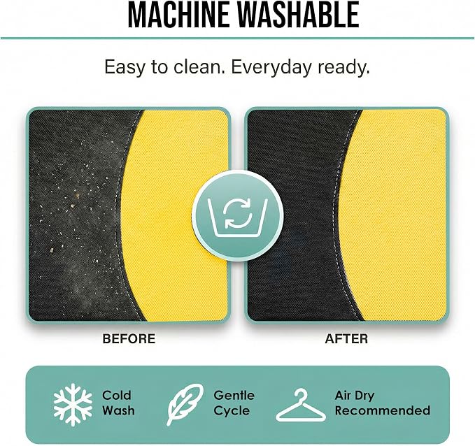 Pet Car Seat Protector — Rear Seat — Yellow