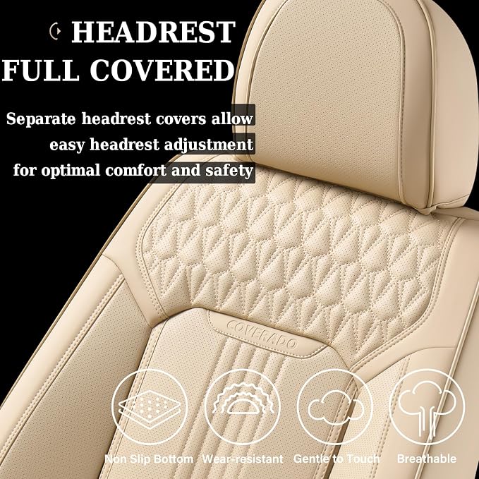Universal Seat Covers — Full Set — Beige