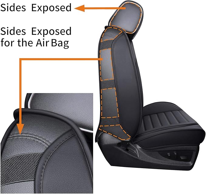 Seat Covers for Chevrolet Silverado / GMC Sierra — Front Seat — Black
