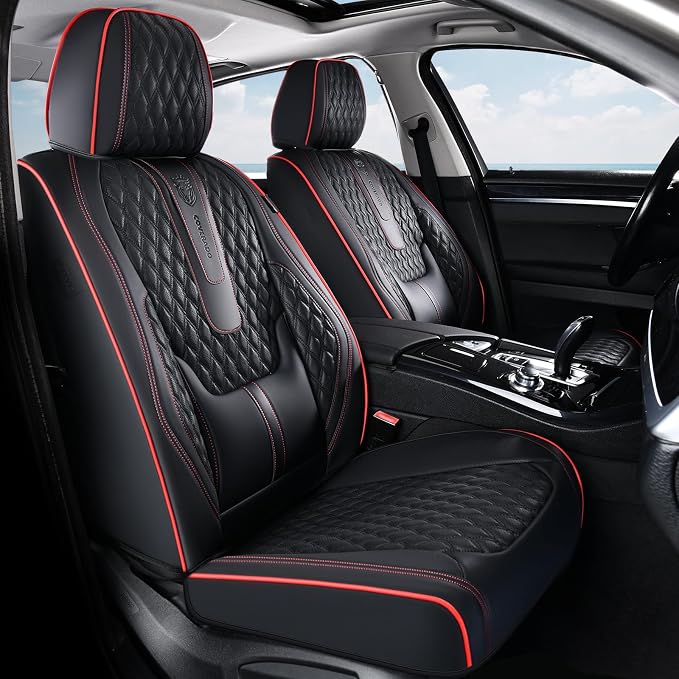 Universal Seat Covers — Front Seat — Black / Red