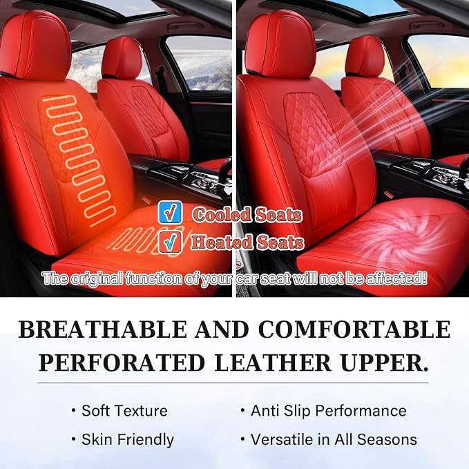 Universal Seat Covers — Front Seat — Red