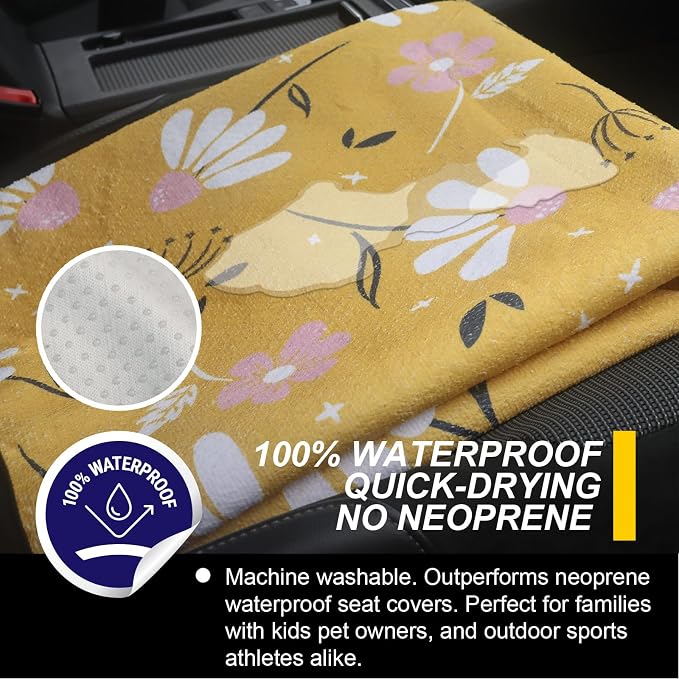 Pet Car Seat Protector — Yellow