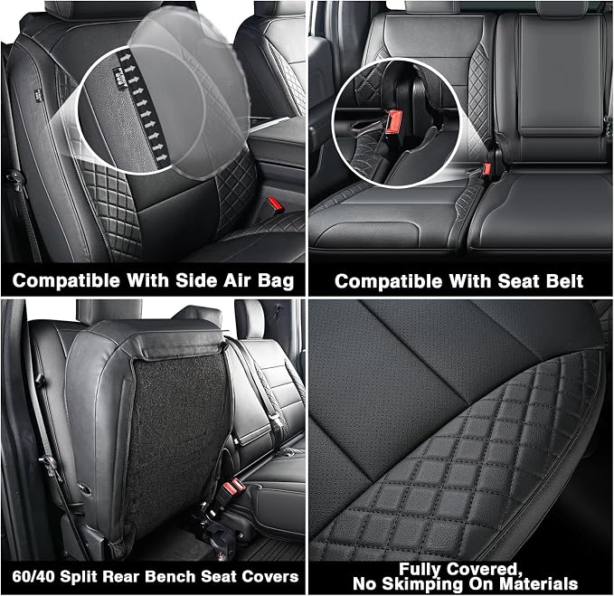 Seat Covers for Multiple Vehicles — Full Set — Black