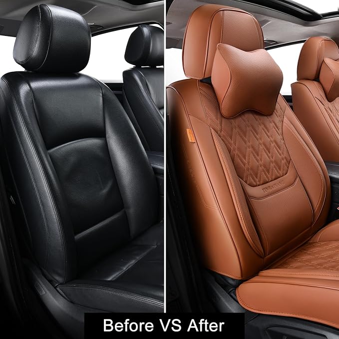 Universal Seat Covers — Front Seat — Brown