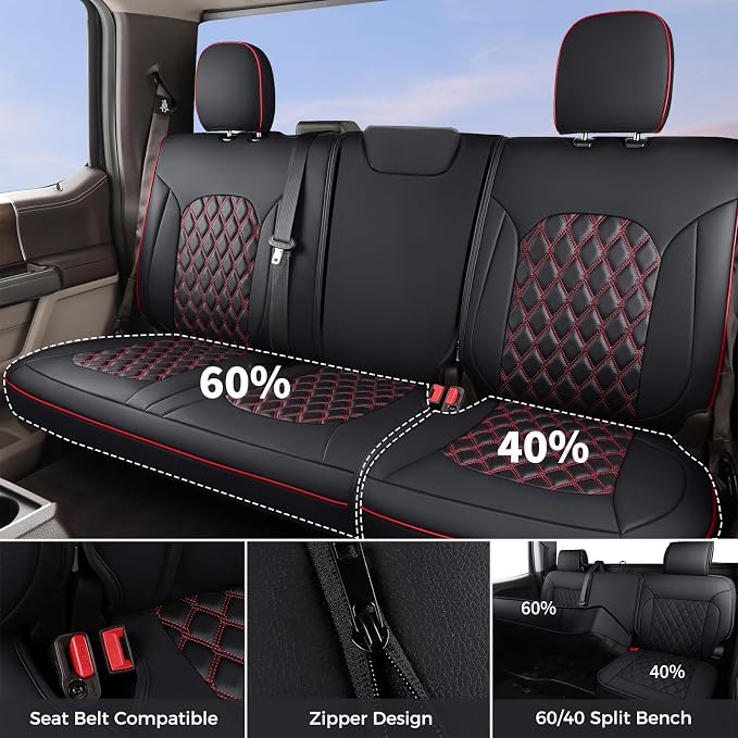 Seat Covers for Jeep Wrangler — Full Set — Red
