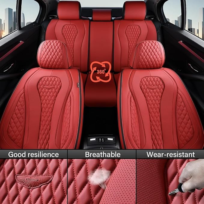 Universal Seat Covers — Front Seat — Red