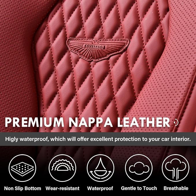 Universal Seat Covers — Front Seat — Red