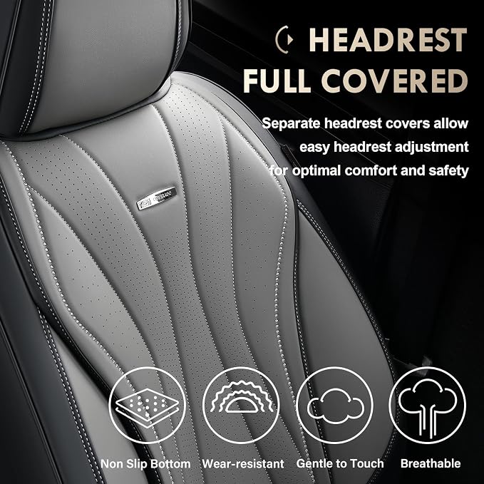 Universal Seat Covers — Front Seat — Black / Gray