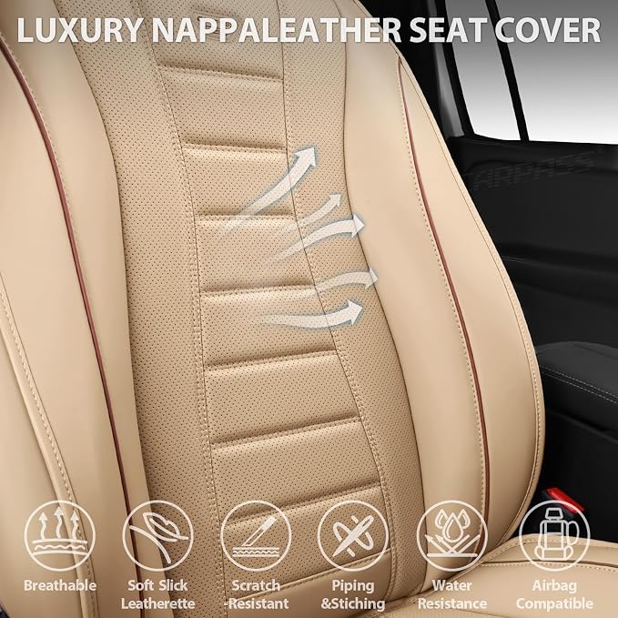 Universal Seat Covers — Full Set — Beige