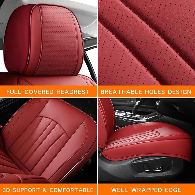 Universal Seat Covers — Front Seat — Red