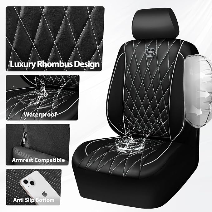 Universal Seat Covers — Front Seat — Black
