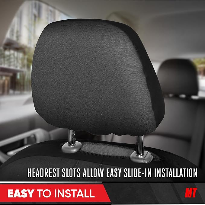 Universal Fabric Seat Covers — Front Seat — Black / Gray