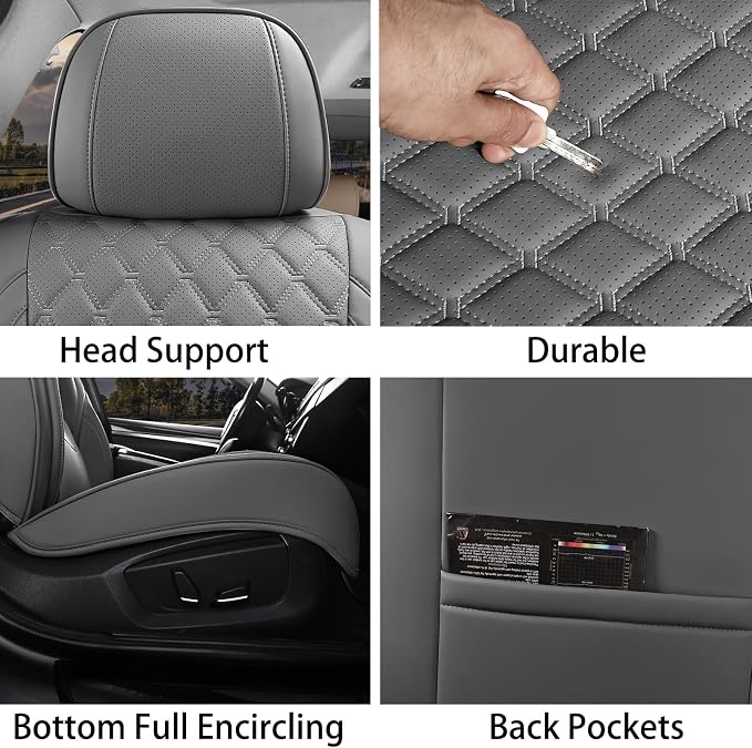 Universal Seat Covers — Full Set — Gray