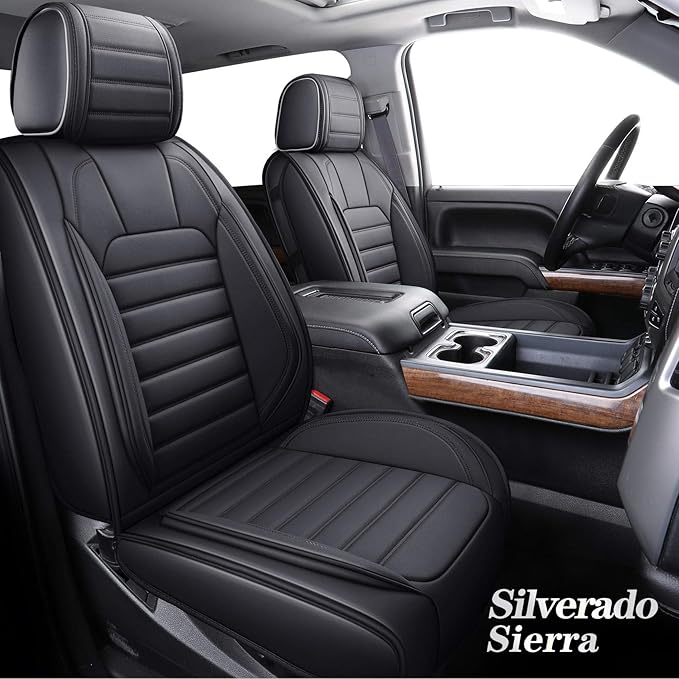 Seat Covers for Chevrolet Silverado / GMC Sierra — Front Seat — Black