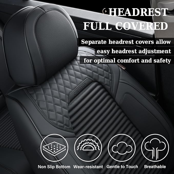Universal Seat Covers — Front Seat — Black / Red
