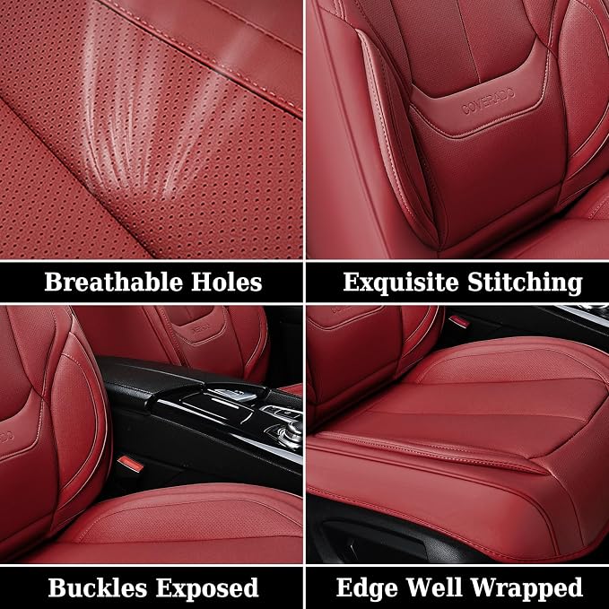 Universal Seat Covers — Front Seat — Red