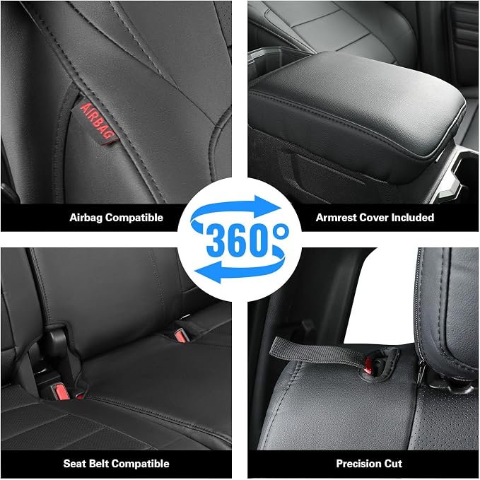 Seat Covers for Toyota Tacoma — Full Set — Black