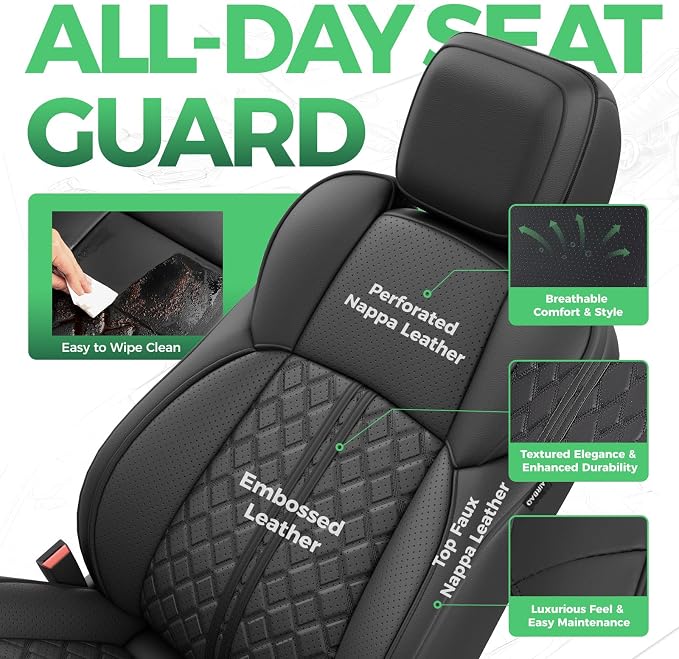 Seat Covers for Toyota Tacoma — Full Set — Black