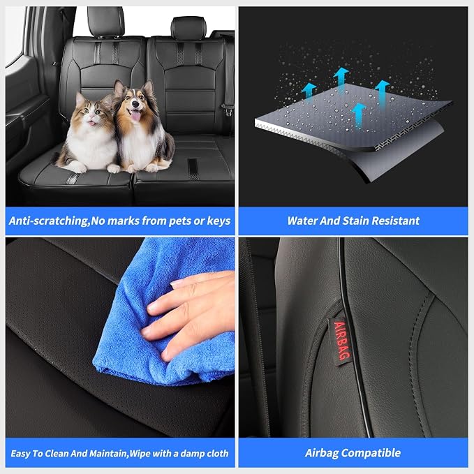 Seat Covers for Ford F-150 — Full Set — Black
