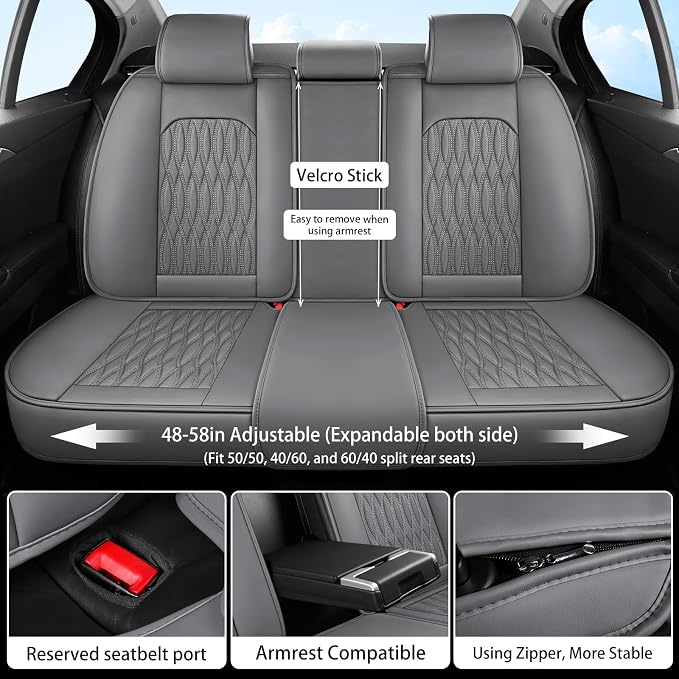Universal Seat Covers — Full Set — Gray