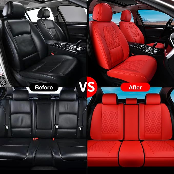Universal Seat Covers — Front Seat — Red