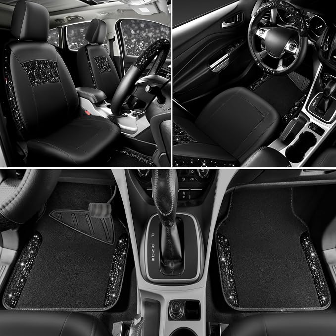 Universal Seat Covers — Full Set — Black